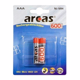 Arcas LR03 / AAA Oppladbare batterier 600 mAh (2 stk.)